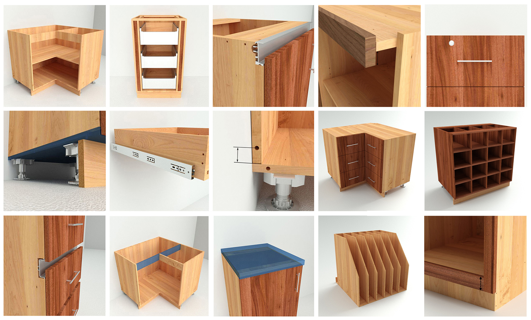Configuration images for Microvellum's cabinet library products